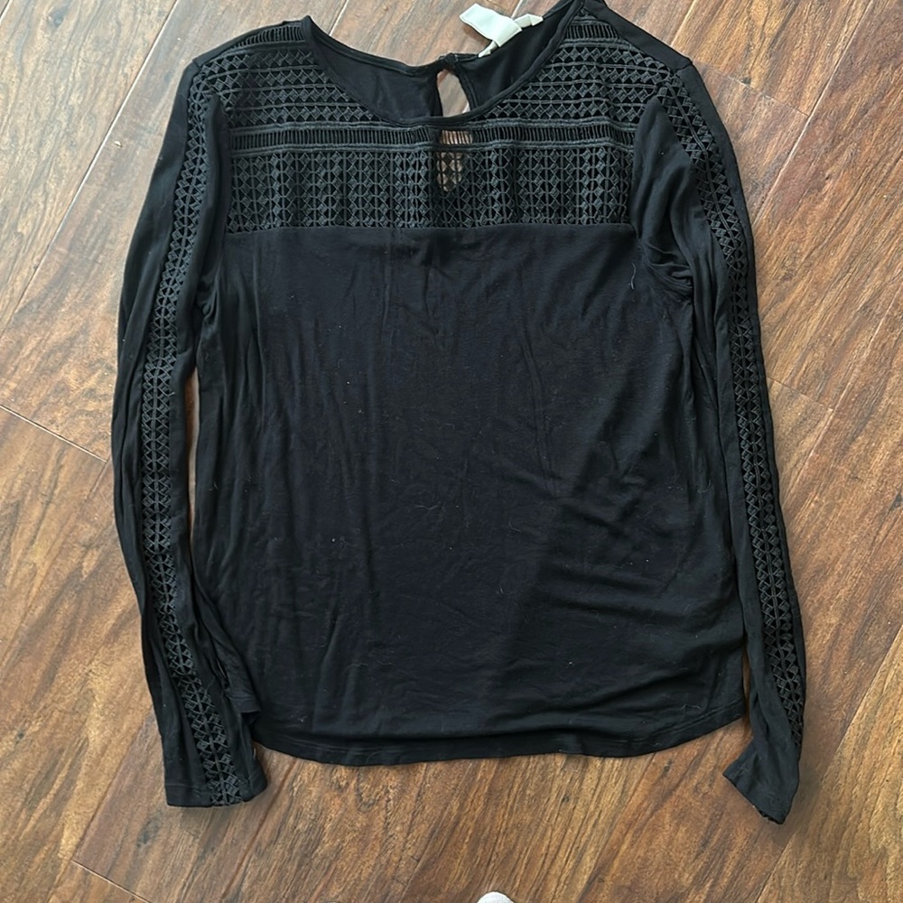 H&M cutout black shirt.
